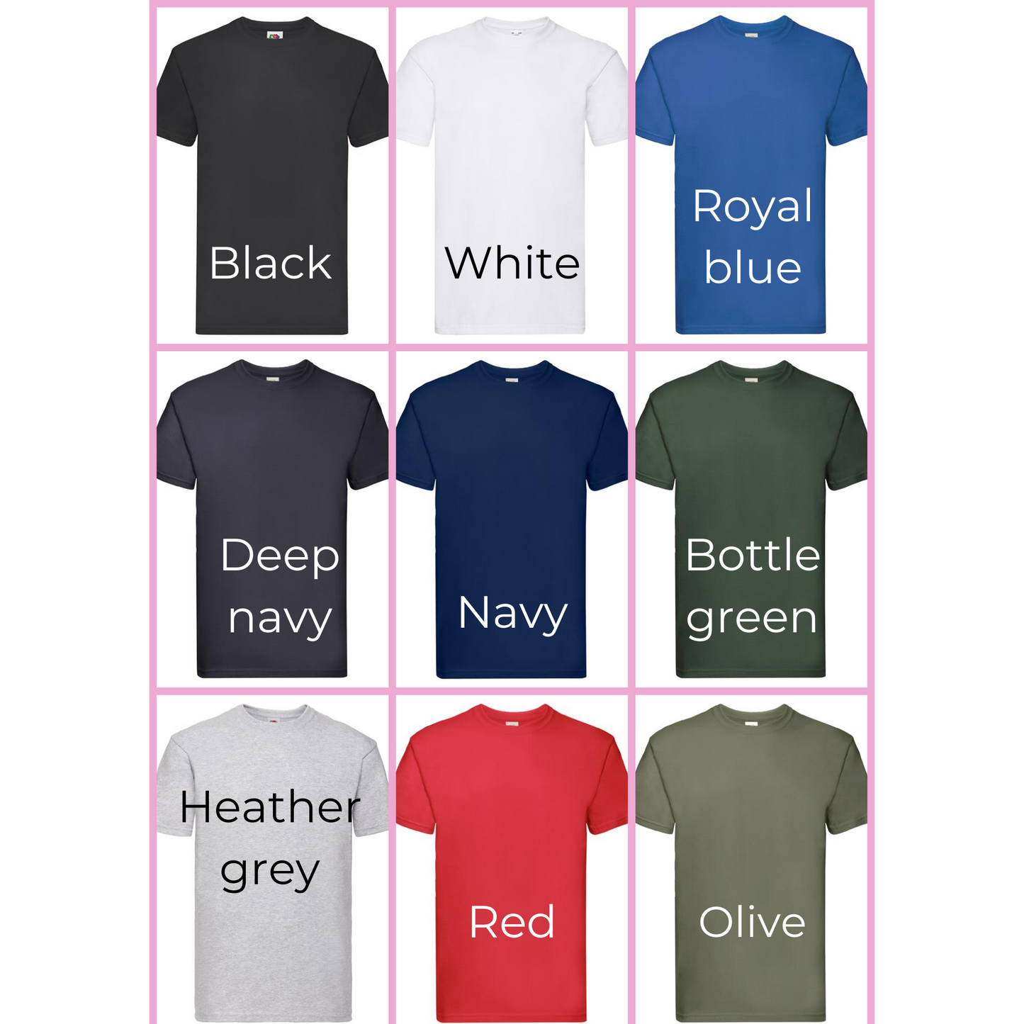 Branded Work T-Shirts - Available in Sizes Small to 5XL