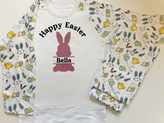 Personalised Easter pyjamas for babies, toddlers and children
